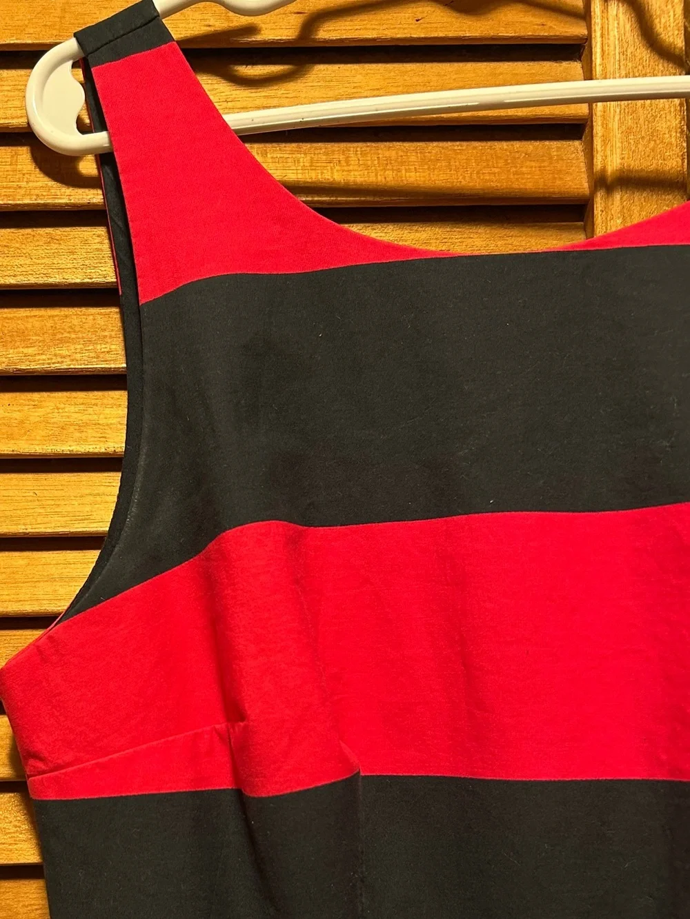 Abercrombie & Fitch Navy Blue and Pink  Striped Sleeveless Dress with Waist Bow